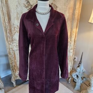 Cyrus Burgundy Teddy Jacket XL